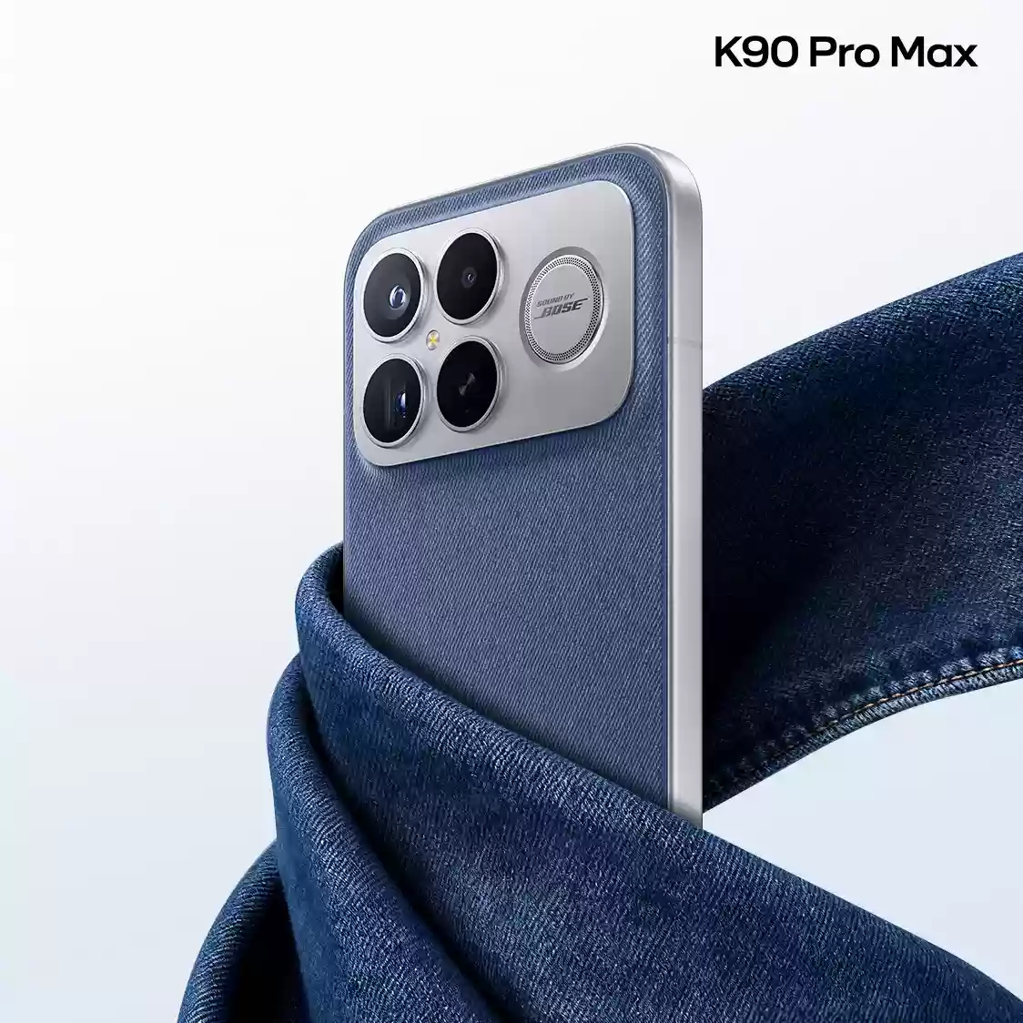小米 REDMI K90 Pro Max 丹宁色机身材质亮点:牛仔蓝 + 第三代科技纳米皮
