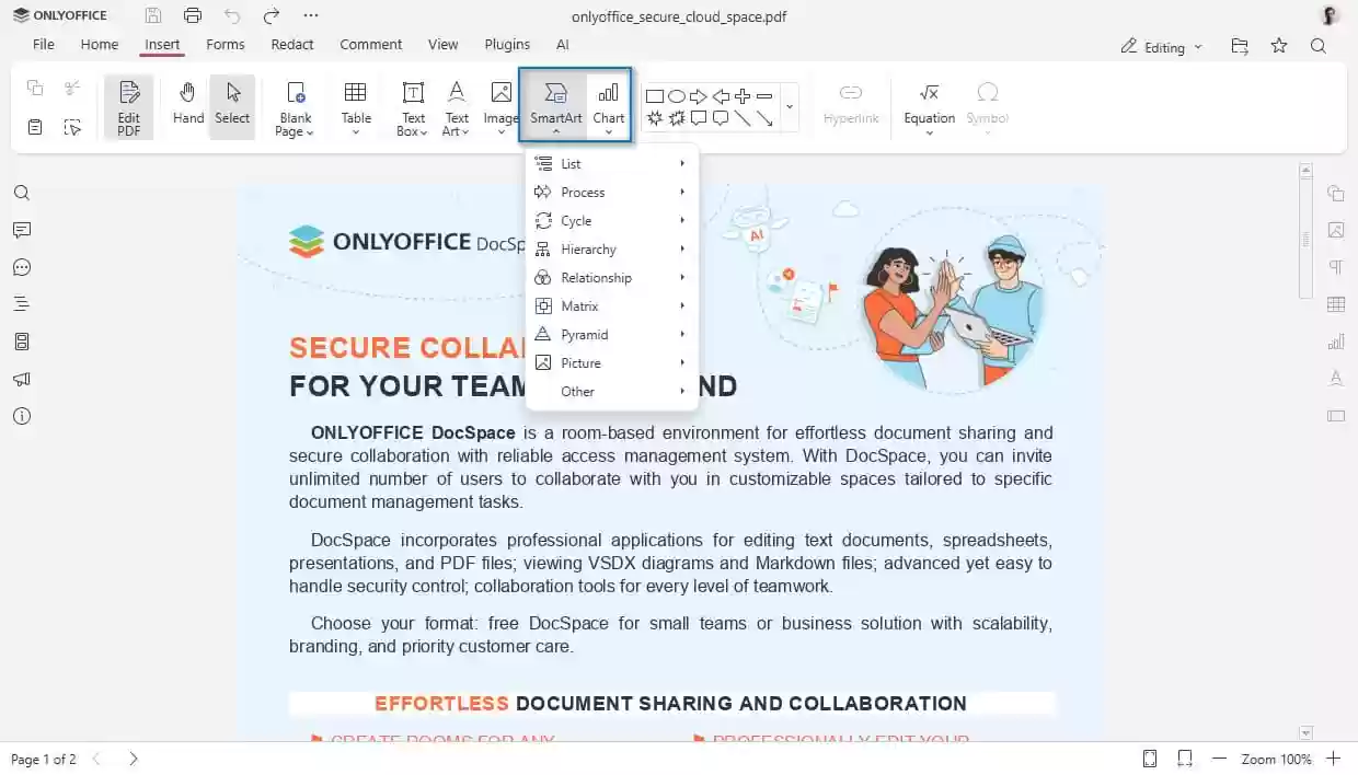 开源办公套件ONLYOFFICE Docs 9.1 发布:PDF 支持密文处理、表格函数提速400%