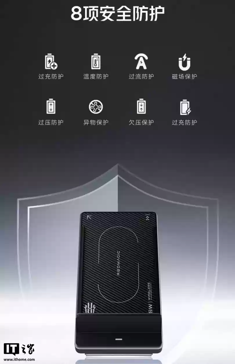 红魔氘锋 80W 桌面风冷无线充电座发布：自适应风冷散热，首发399元