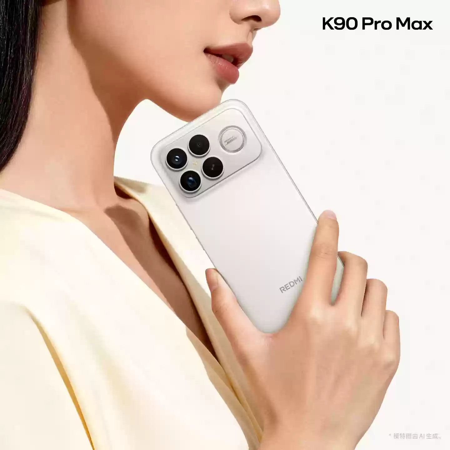 小米 Redmi K90 Pro Max 手机官图公布:流金白配色,