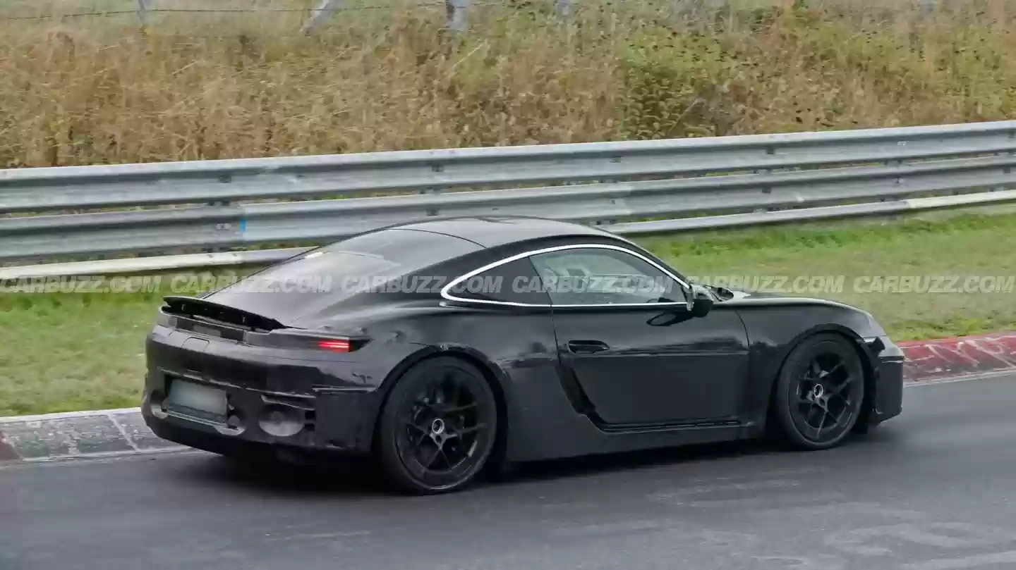 保时捷下一代电动718 Cayman原型车路测图曝光