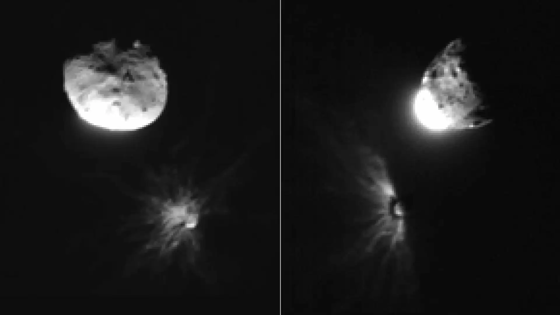 LICIACube拍摄的撞击画面