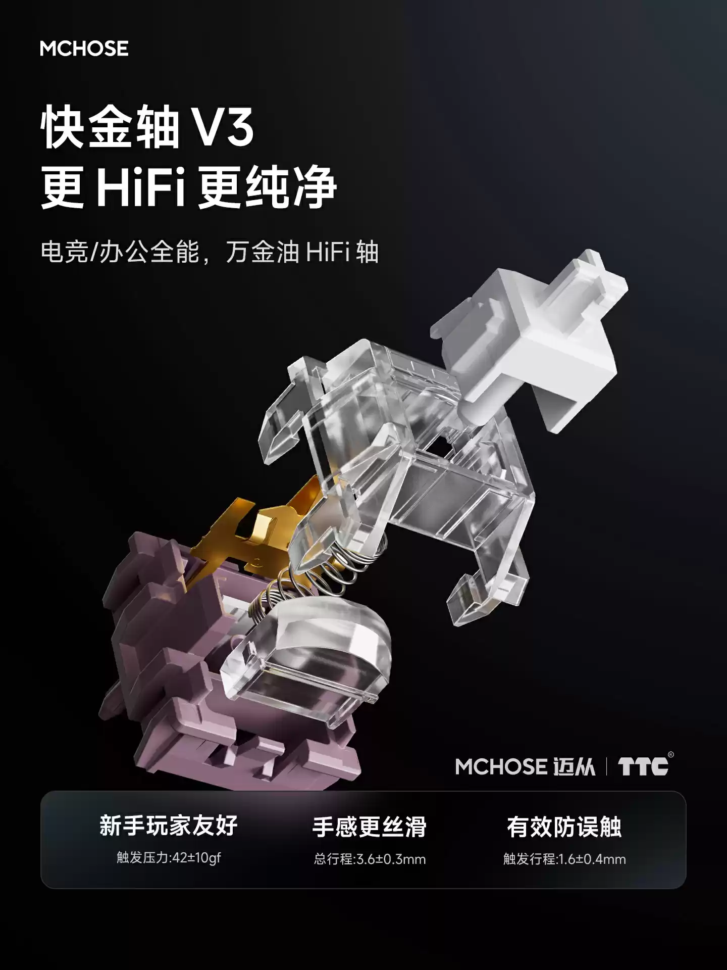 键帽与轴体特写