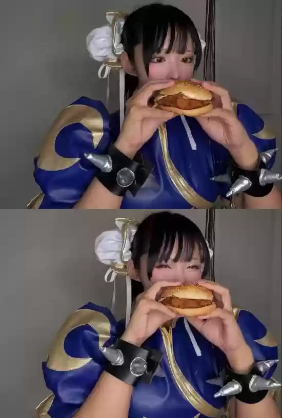 Coser神还原春丽吃汉堡引爆网络热议