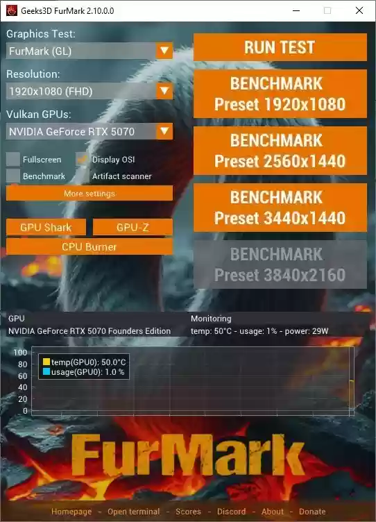 FurMark 2.10发布：新增树莓派5 GPU支持及多款新显卡兼容
