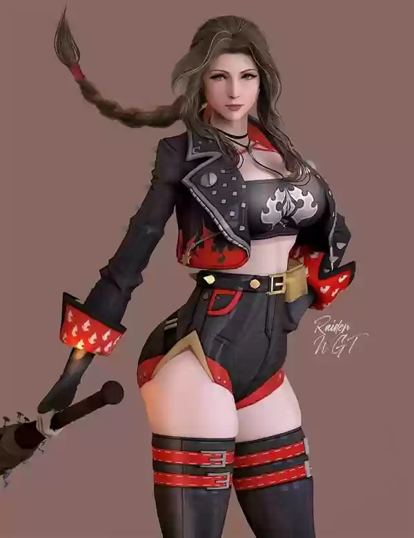 《最终幻想7》蒂法3D美图：穿上新服装 身材更出色