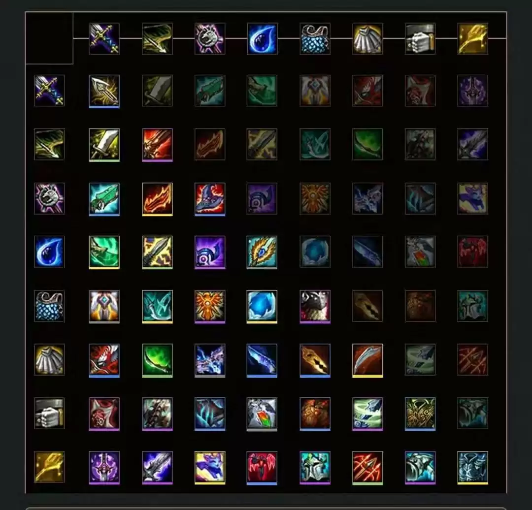 lol云顶之栾装备合成列表