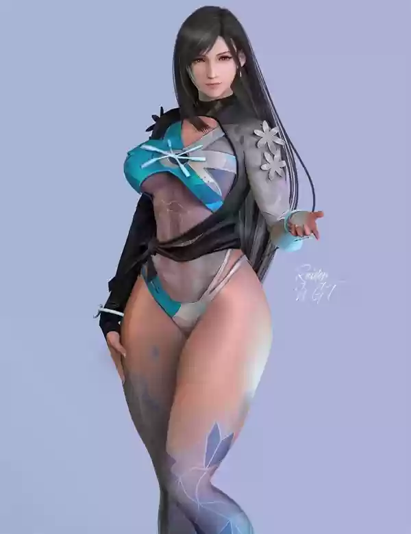 《最终幻想7》蒂法3D美图：穿上新服装 身材更出色
