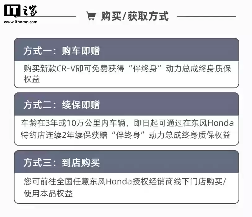 限首任非营运车主，东风本田推“伴终身”动力总成终身质保产品