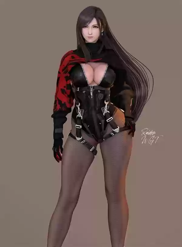 《最终幻想7》蒂法3D美图：穿上新服装 身材更出色