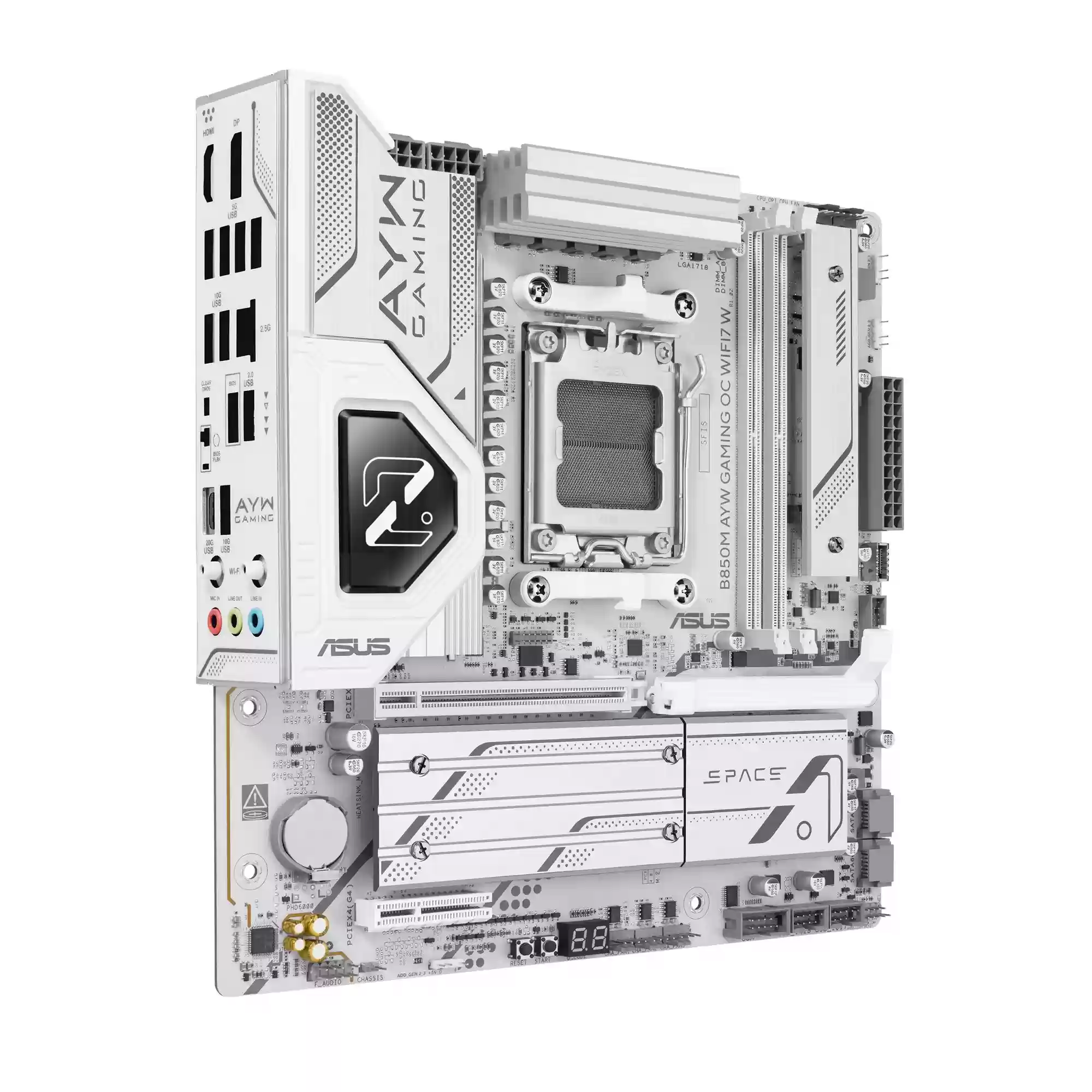 华硕B850M AYW OC WIFI7 W主板开售 白色超频新神器