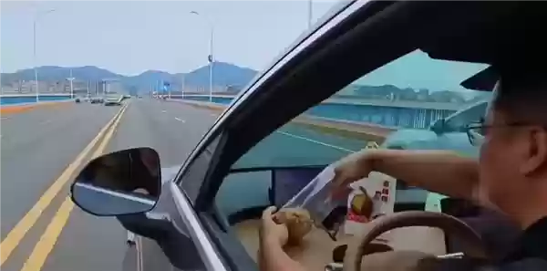 男子买新车晒智驾被查，双脱手方向盘聚餐需警惕