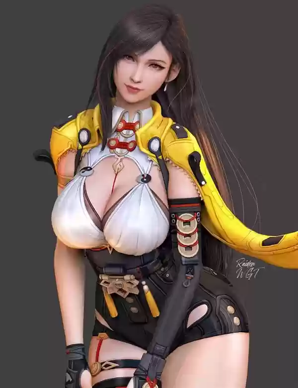 《最终幻想7》蒂法3D美图：穿上新服装 身材更出色