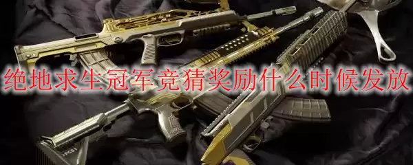 绝地求生冠军竞猜奖励什么时候发放