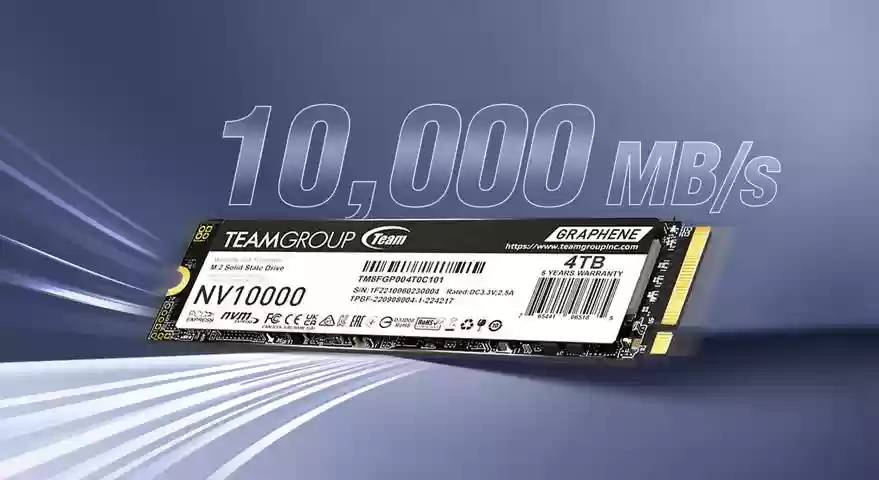 十铨推出 NV10000 固态硬盘：M.2 2280 PCIe 5.0×4 NVMe，10G 顺序读取