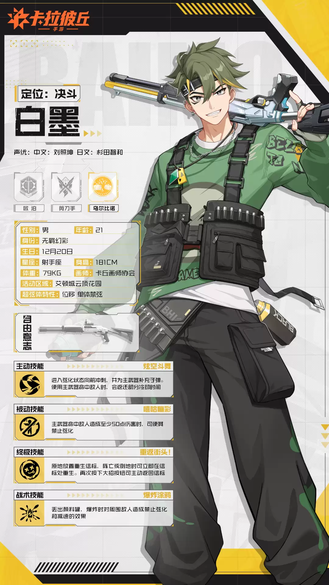 《卡拉彼丘》白墨角色图鉴