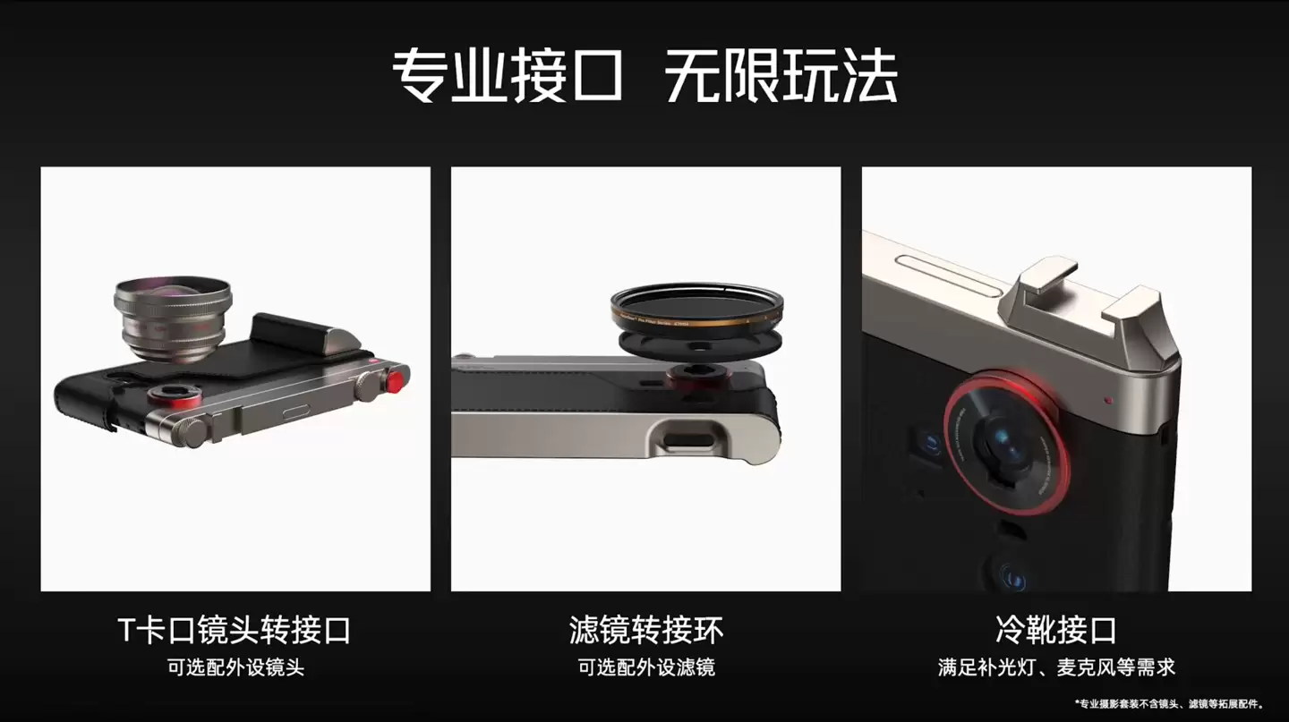 努比亚 Z80 Ultra 专业摄影套装发布：顶层牛皮手柄，拨杆转盘可自定义操作