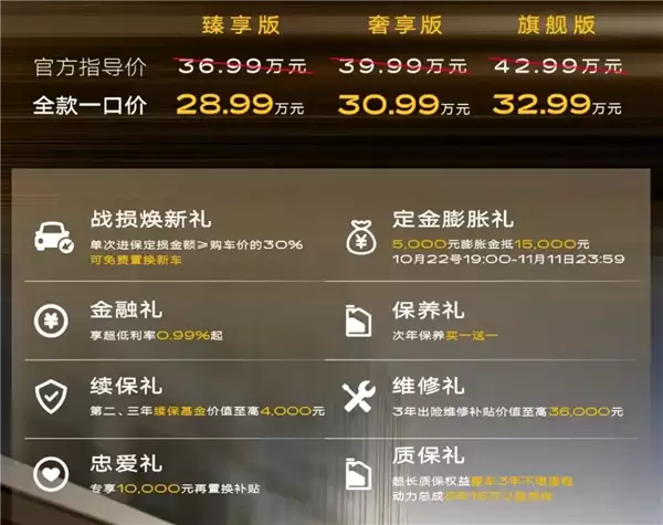 单次事故定损超车价30%可免费换新车！新款凯迪拉克CT6上市：28.99万起