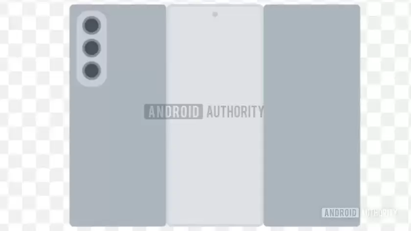 三星三折叠手机形态示意图