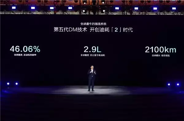 比亚迪杨冬生:插混车油耗迈入2L时代