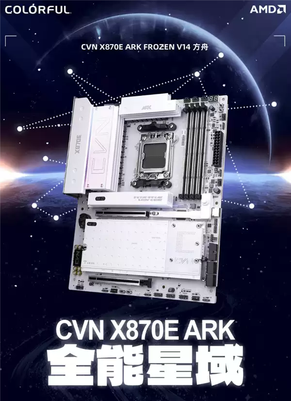 纯白只要2399元！七彩虹首款AMD X870E高端主板开卖