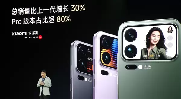 卢伟冰:小米17系列大获成功!Pro占比超八成