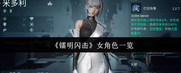《终末闪击》女性角色一览