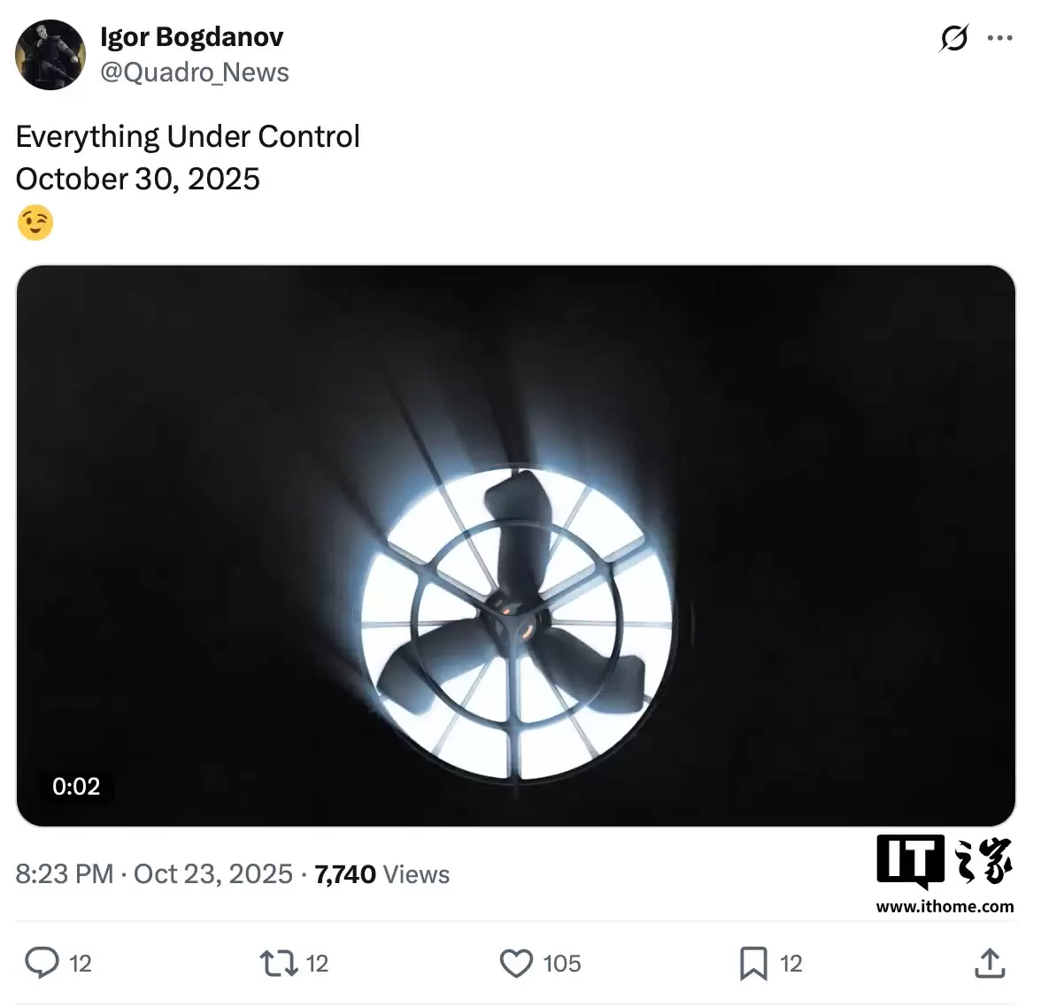 消息称大疆 DJI Neo 2 无人机 10 月 30 日发布：突破初代 18 分钟续航、改善镜头画质