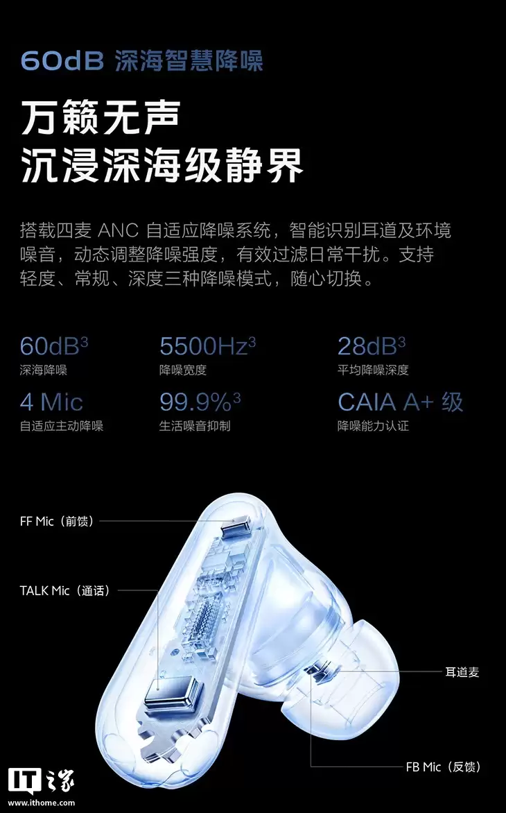 vivo TWS 5 耳机 Hi-Fi 版首销:60dB 主动降噪、至高 48 小时续航,499 元
