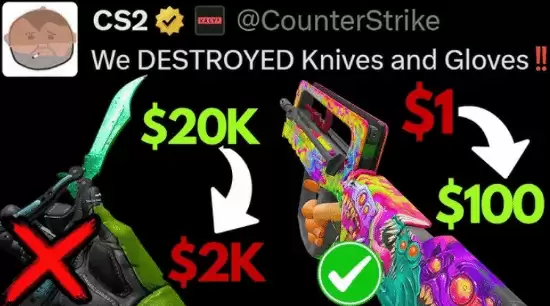 CS2更新引爆合成系统变革,饰品市场巨震贬值超200亿美元