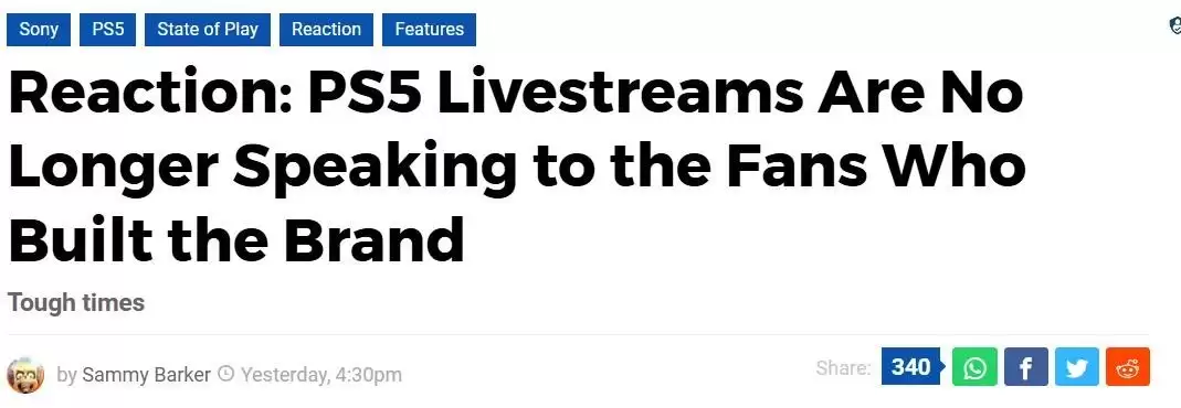 外媒：PS发布会需重拾玩家信任