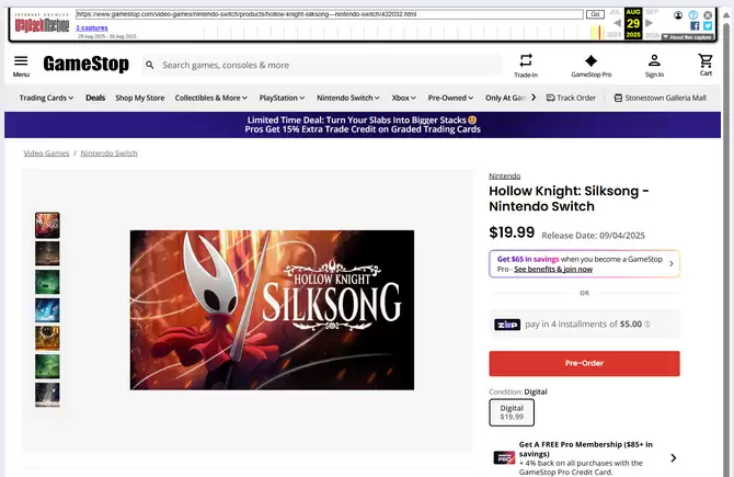 《丝之歌》预告引爆热潮！《空洞骑士》Steam在线人数暴涨600%
