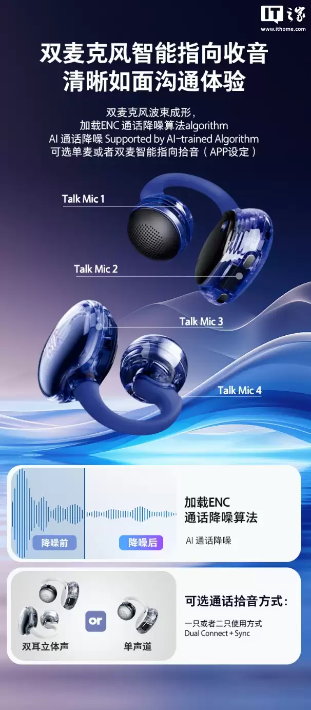 JBL SOUNDGEAR CLIPS 琉璃扣开放式耳机首发：半透明外观、24小时续航，首发价1151.1元