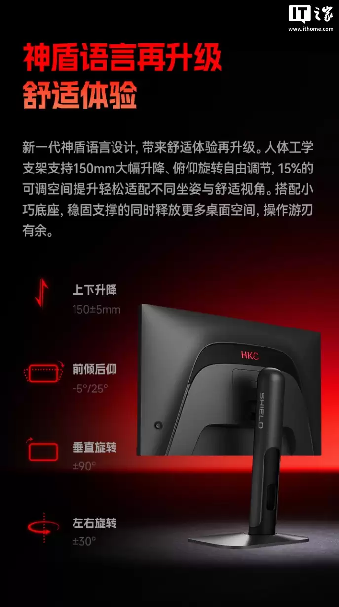 1999 元:HKC 发布 27 英寸电竞显示器 UG27EQ,搭载 2K 400Hz 高刷面板
