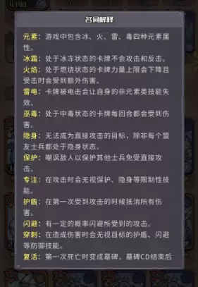 《异界迷林》元素属性详解