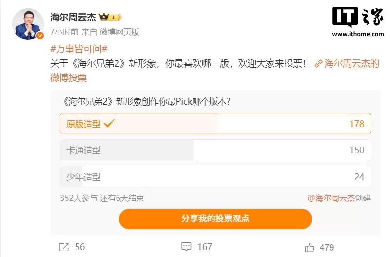 周云杰公布《海尔兄弟2》动画最新进展：第一季主题已敲定，设计了3版造型