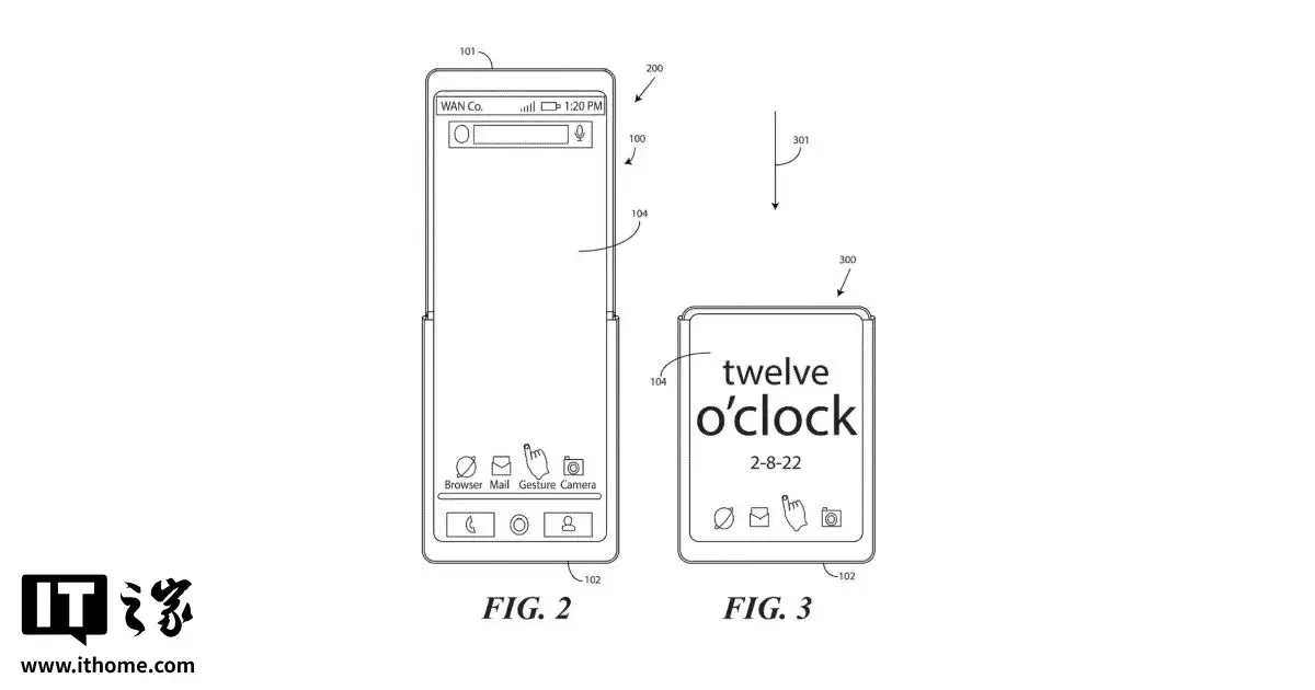 联想旗下摩托罗拉“卷轴拉伸屏”智能手表专利曝光，一键延长屏幕变身手机