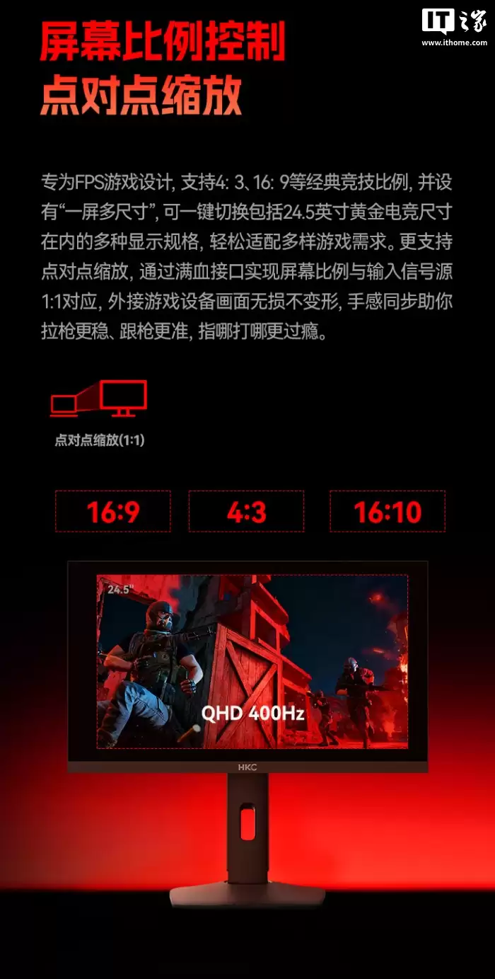 1999 元:HKC 发布 27 英寸电竞显示器 UG27EQ,搭载 2K 400Hz 高刷面板