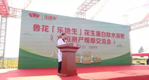 鲁花“乐地生”花生蛋白肽水溶肥水稻测产观摩会 在江西万年举行