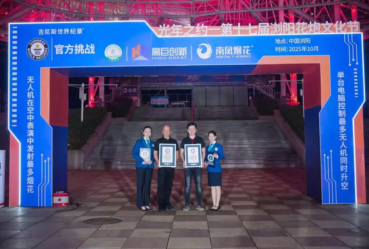 高巨创新吉尼斯双纪录定义低空表演新范式