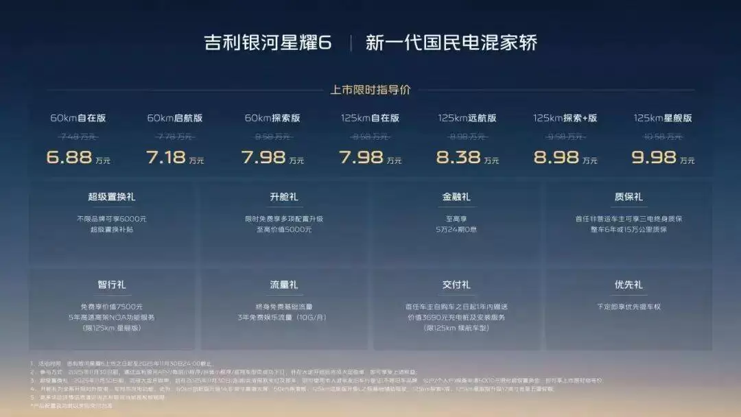 吉利银河星愿6外观