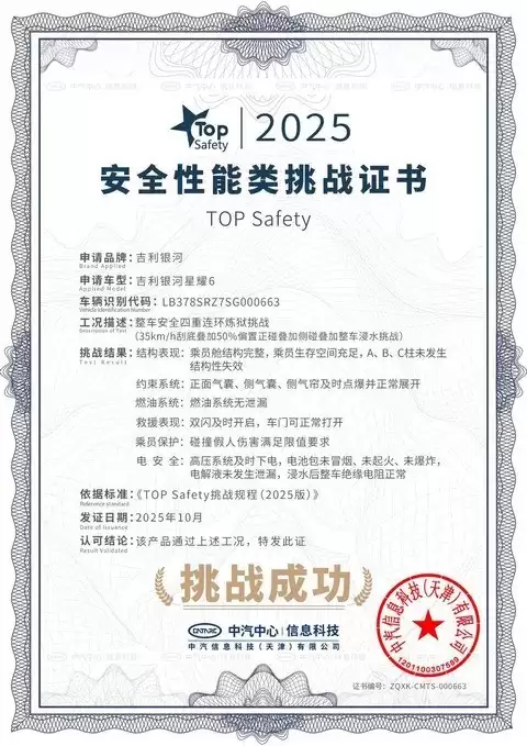 吉利银河星舰6上市，6.88万起售，每公里仅两毛