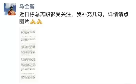 巨人网络回应前 CEO 张栋离职:影响有限,赛道负责人直接向史玉柱汇报