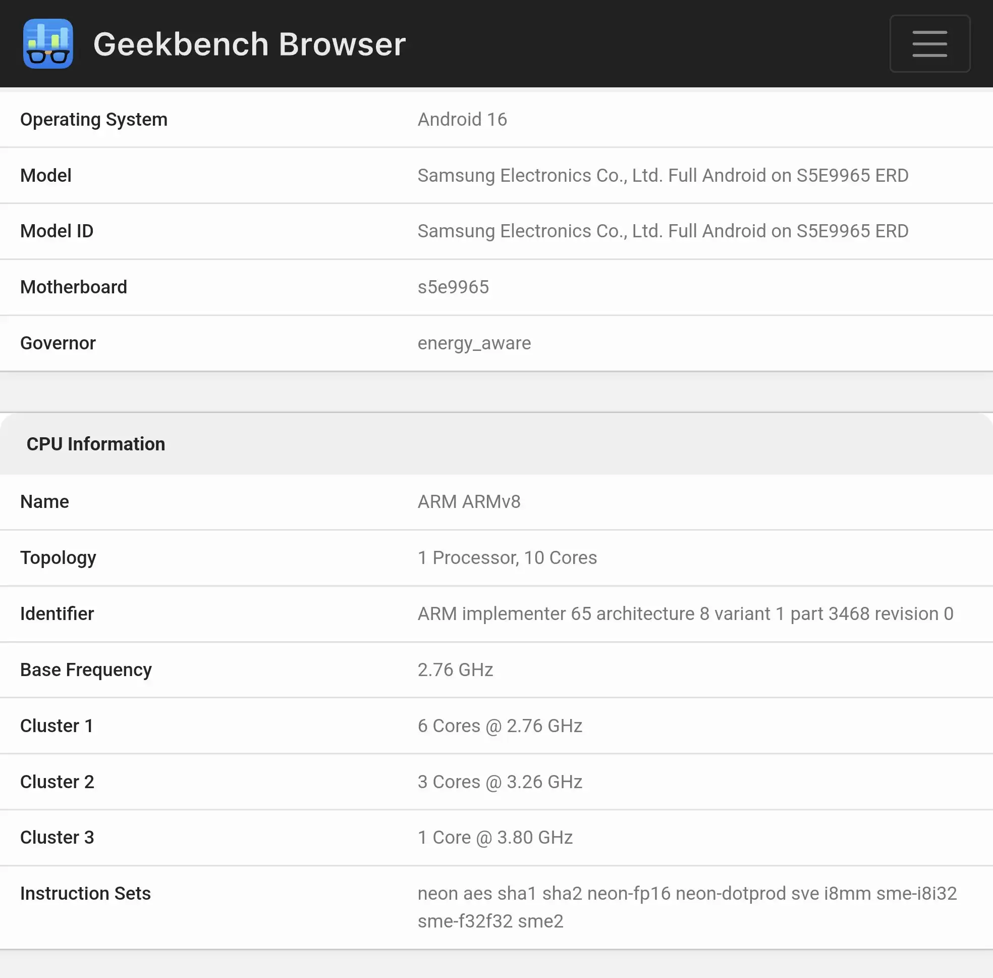 全球首款2nm手机芯片：三星 Exynos 2600 跑分再曝，接近骁龙 8 Elite Gen 5