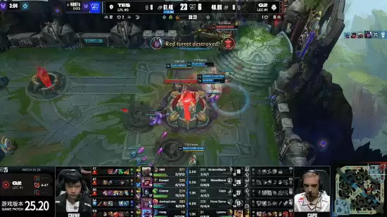 TES首局力克G2,Creme阿卡丽三杀带队晋级