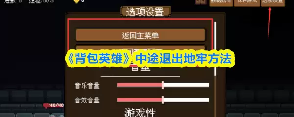 《背包英雄》中途退出地牢方法