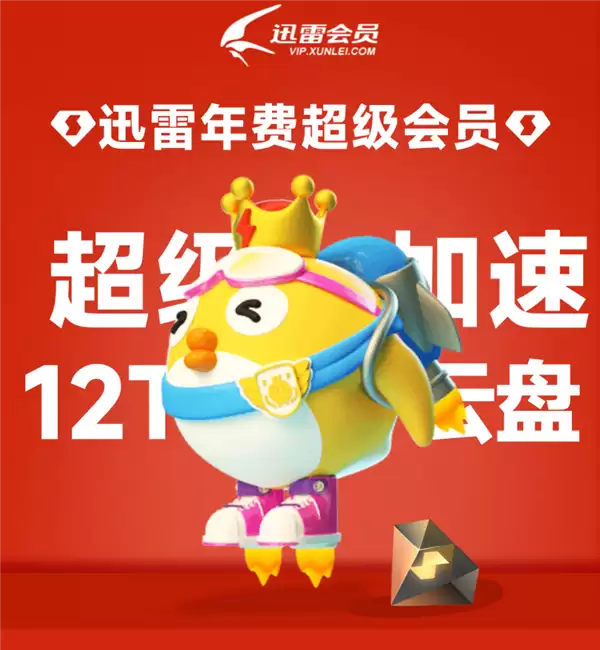 12TB网盘：迅雷超级会员约10元/月年内新低