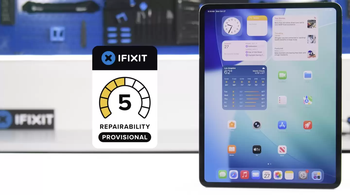 iFixit 拆解苹果 M5 iPad Pro：难修，但可以修
