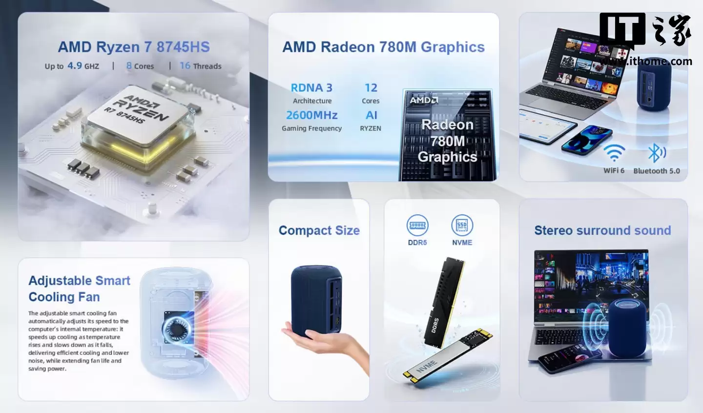 音箱 + 迷你主机:GTBOX T1 Mini PC 发布,内置立体声扬声器
