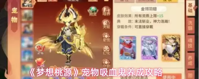 《梦想桃源》宠物吸血鬼养成攻略